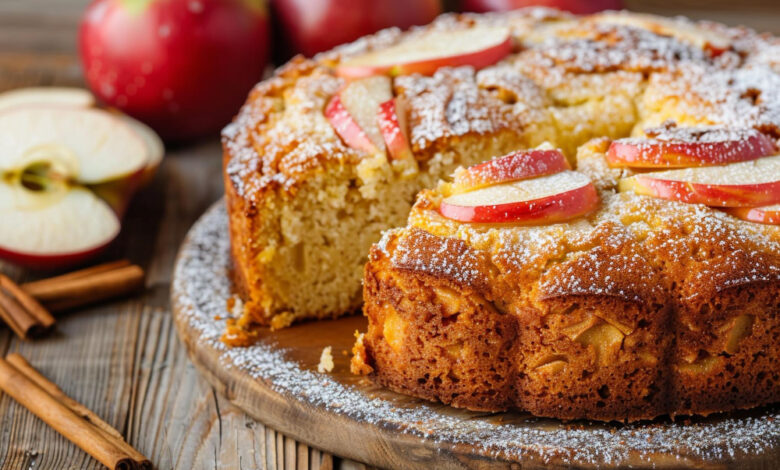 bolo de maçã