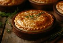 Empadas de carne com crosta de cheddar