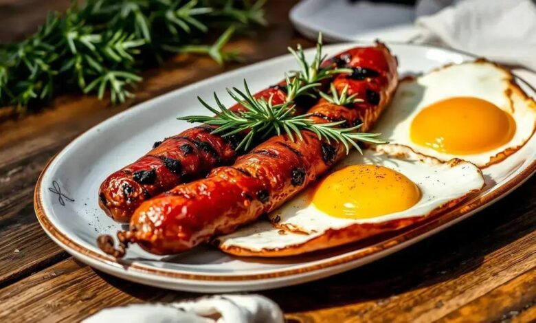 assado de chorizo e ovo