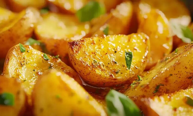 batatas rústicas fritas na panela