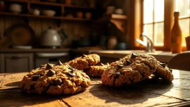 Biscoitos de aveia com chocolate