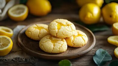 Biscoitos veganos de limão