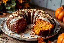 Bolo bundt vegano de abóbora