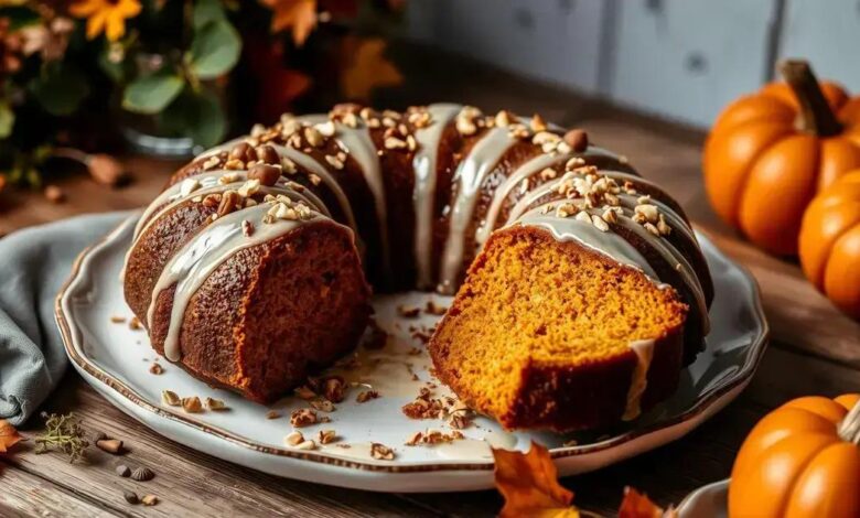 Bolo bundt vegano de abóbora