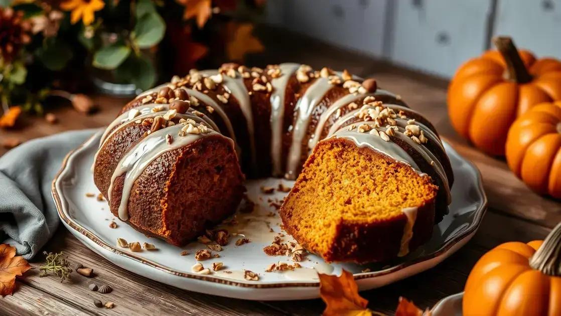 Bolo bundt vegano de abóbora