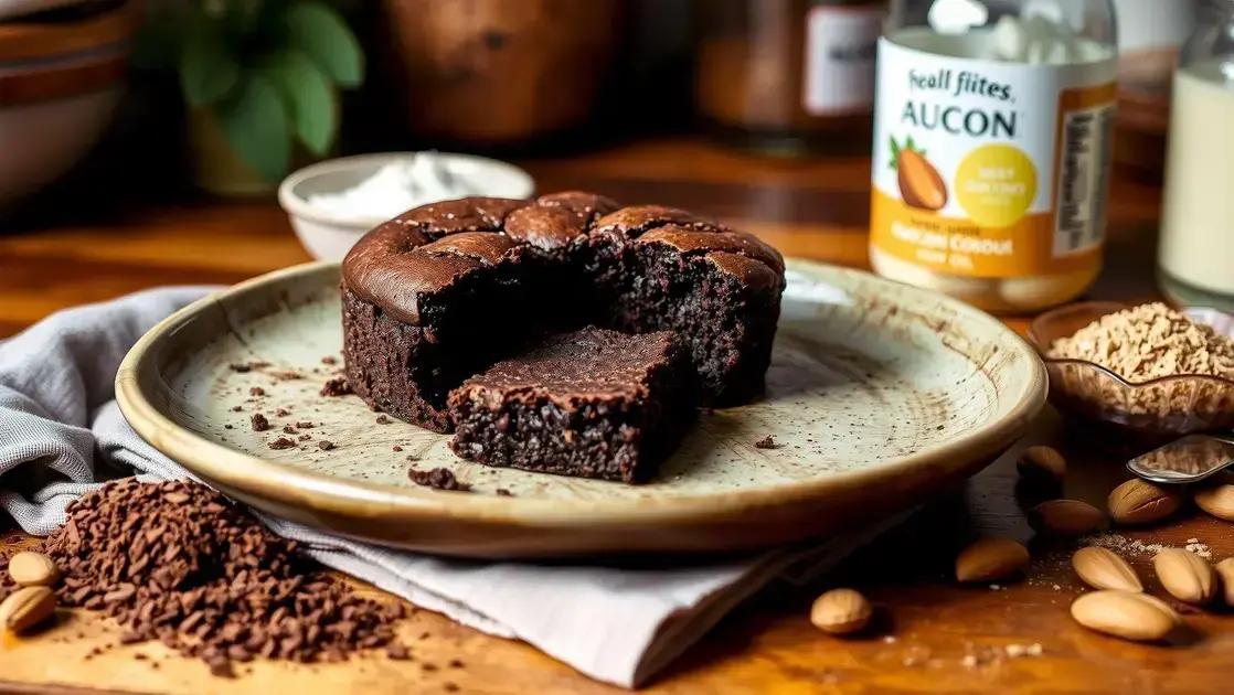 Bolo de brownie sem glúten e sem laticínios