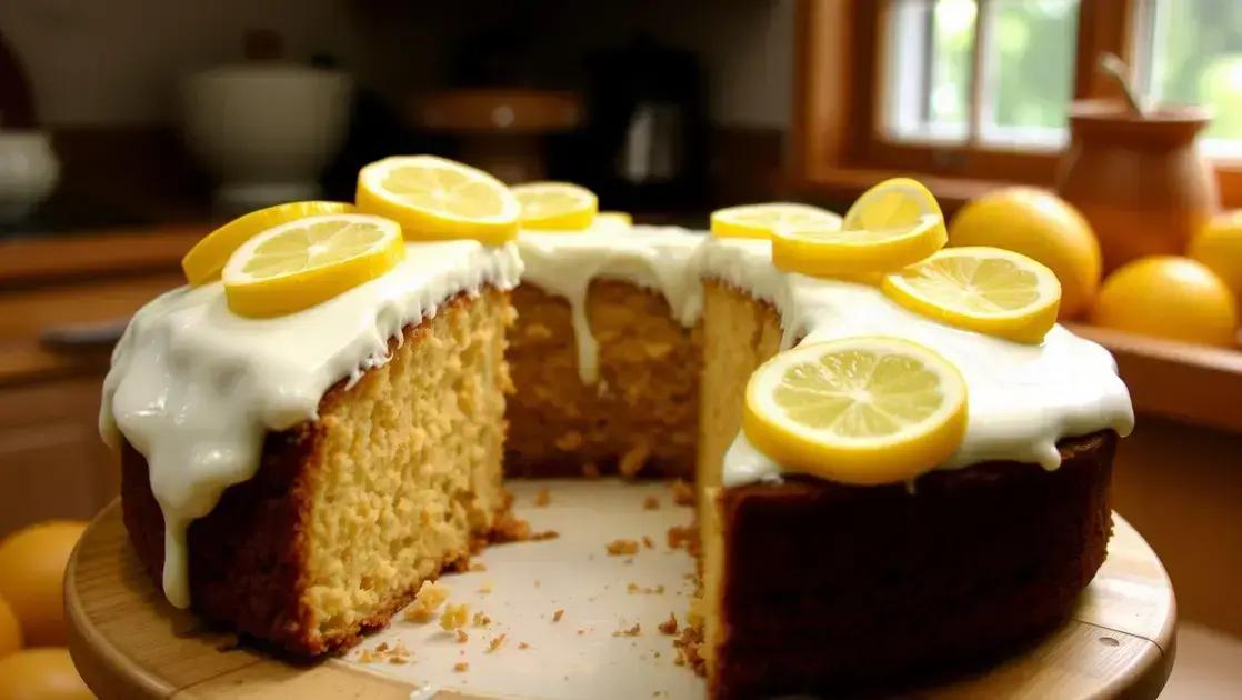 Bolo de limão com creme azedo