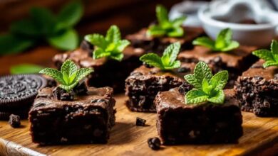Brownies de Oreo com menta