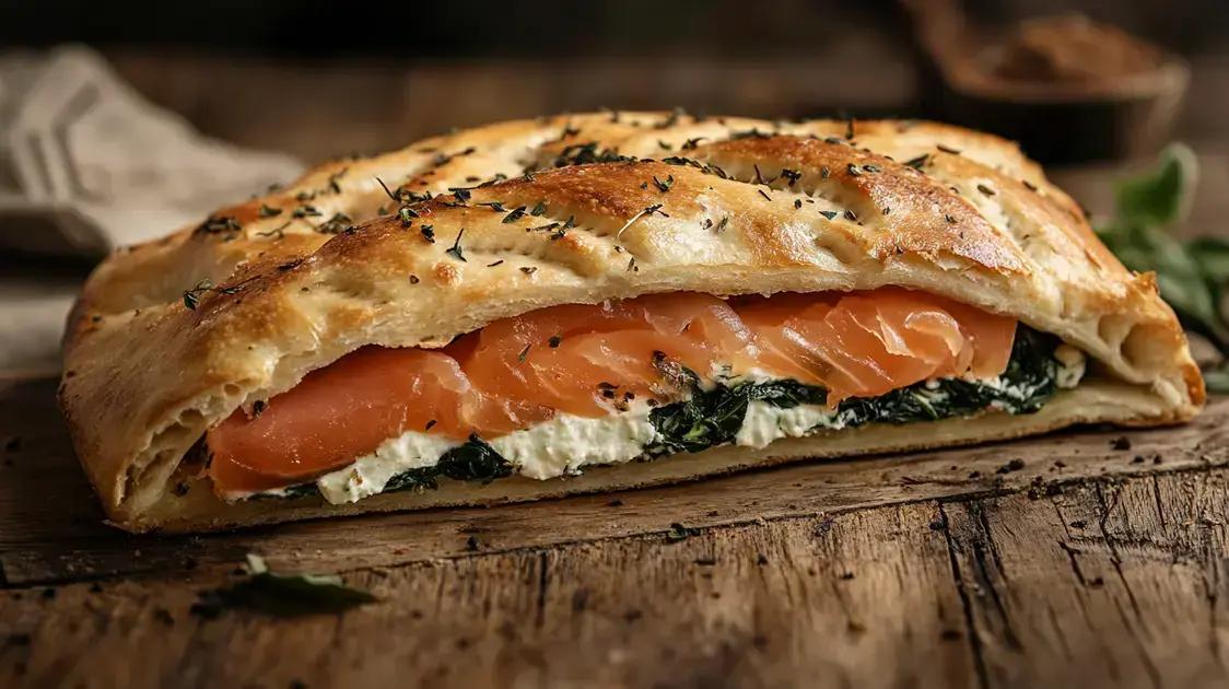 Calzone de salmão defumado