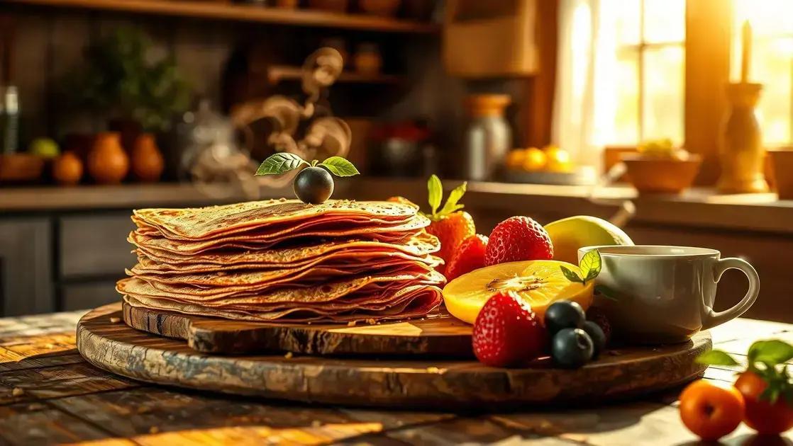 Crepes de quinoa e farinha de milho sem glúten