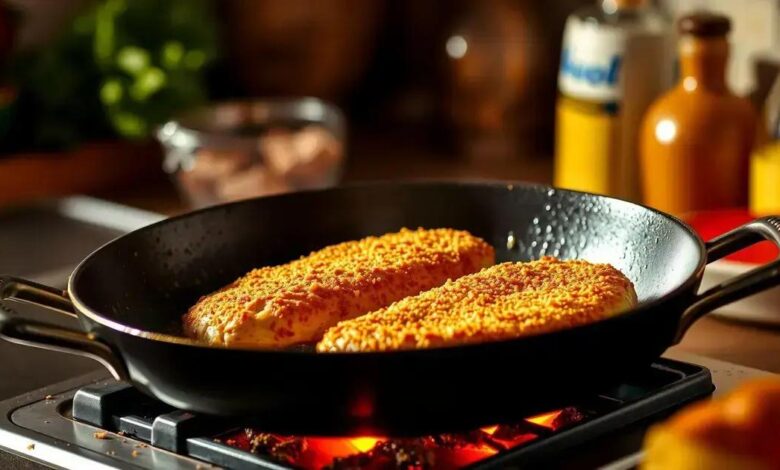 Filé de porco à milanesa