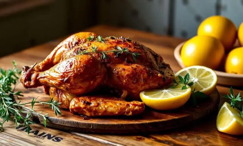 frango assado crocante
