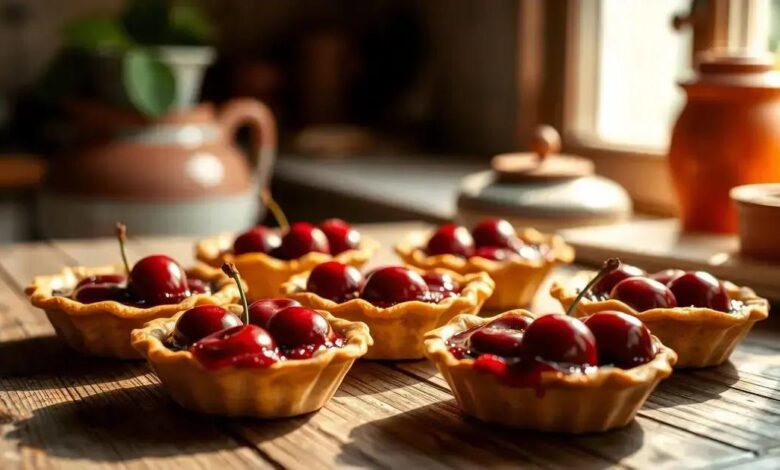 Mini tortas de cereja