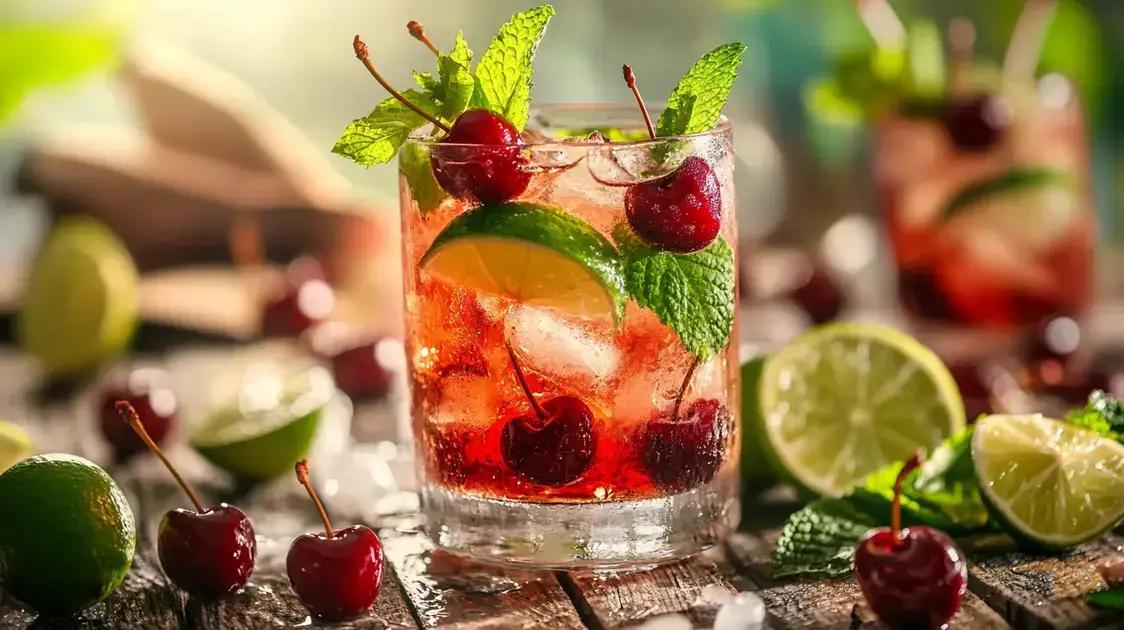 Mojito de cereja e limão