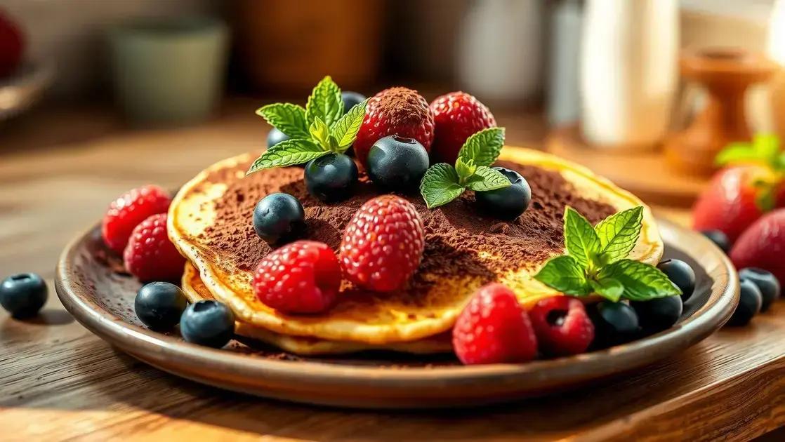 panquecas de proteína com cacau