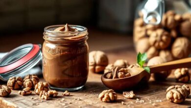 Pasta de chocolate e nozes