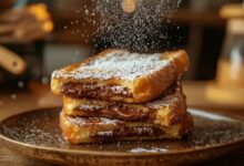 Rabanada recheada com Nutella