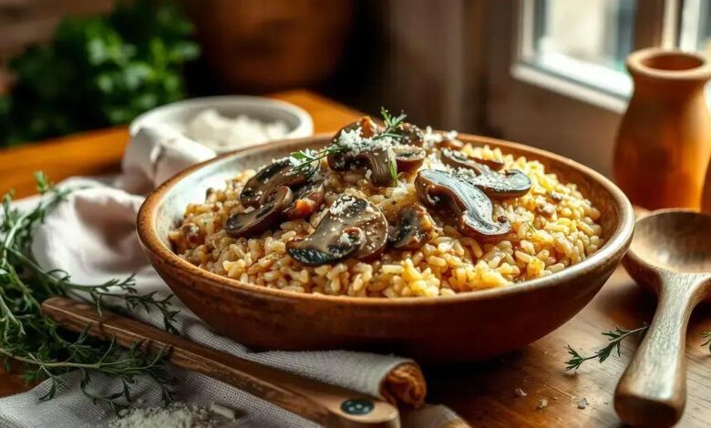 Risoto de arroz integral