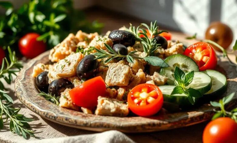 salada de atum mediterrânea