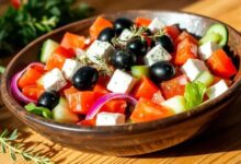 salada grega de acompanhamento