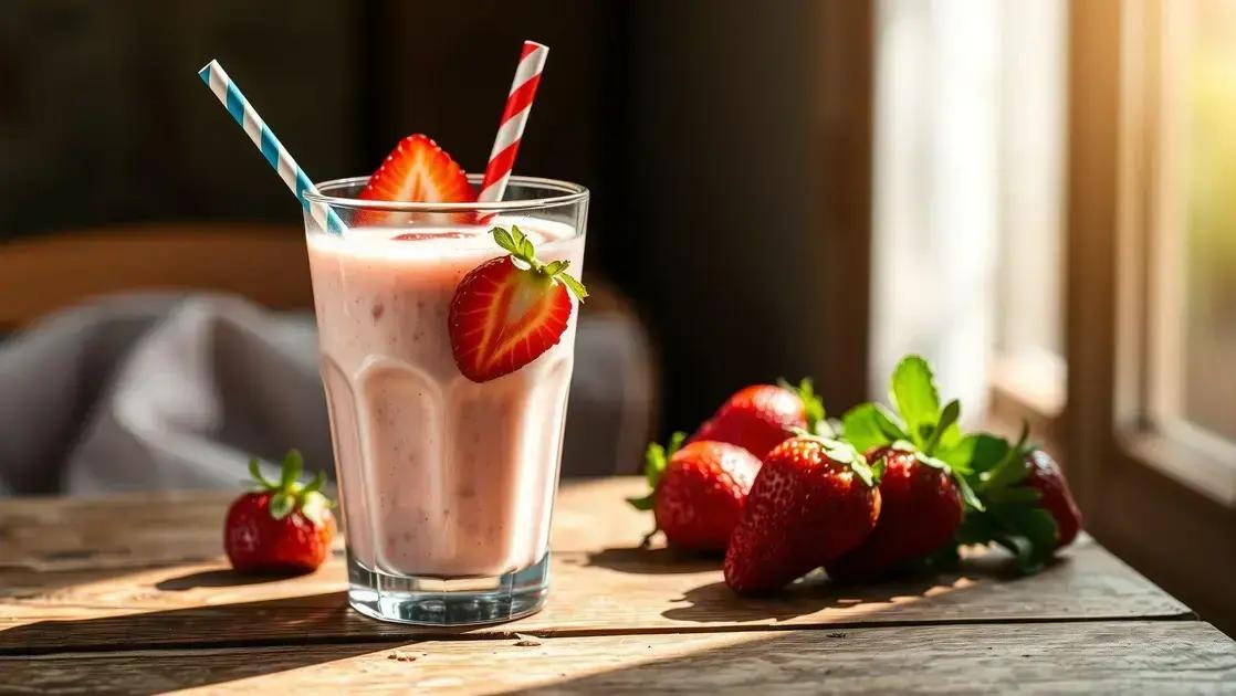 Shake vegano de morango