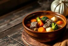 sopa de carne com vegetais de inverno