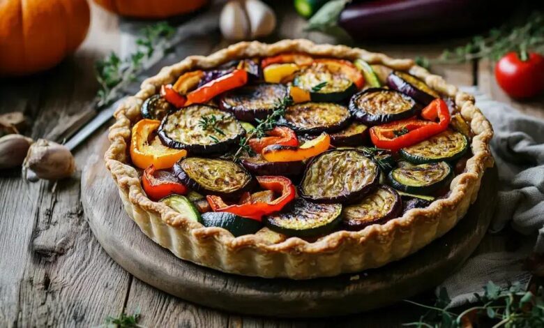 Torta de legumes assados