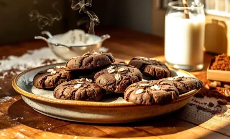 biscoitos de chocolate com whey