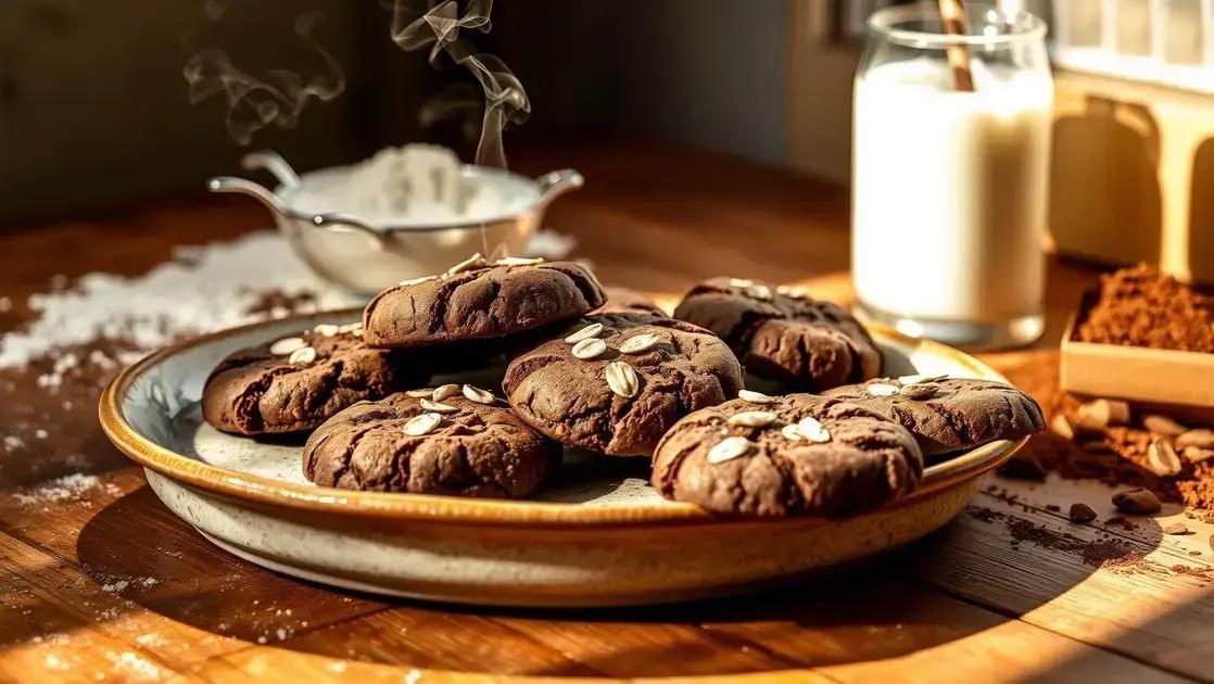 biscoitos de chocolate com whey