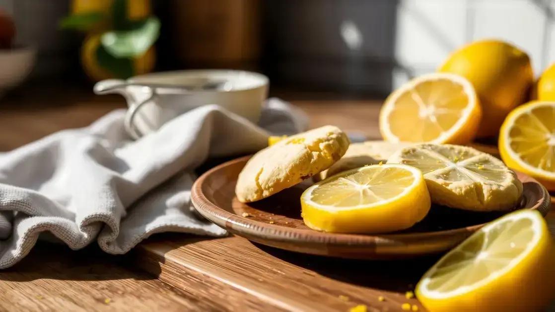 Biscoitos de limão com manteiga sem glúten