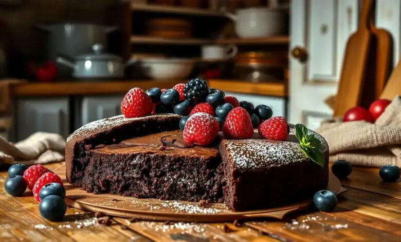Bolo de brownie sem glúten e sem lactose