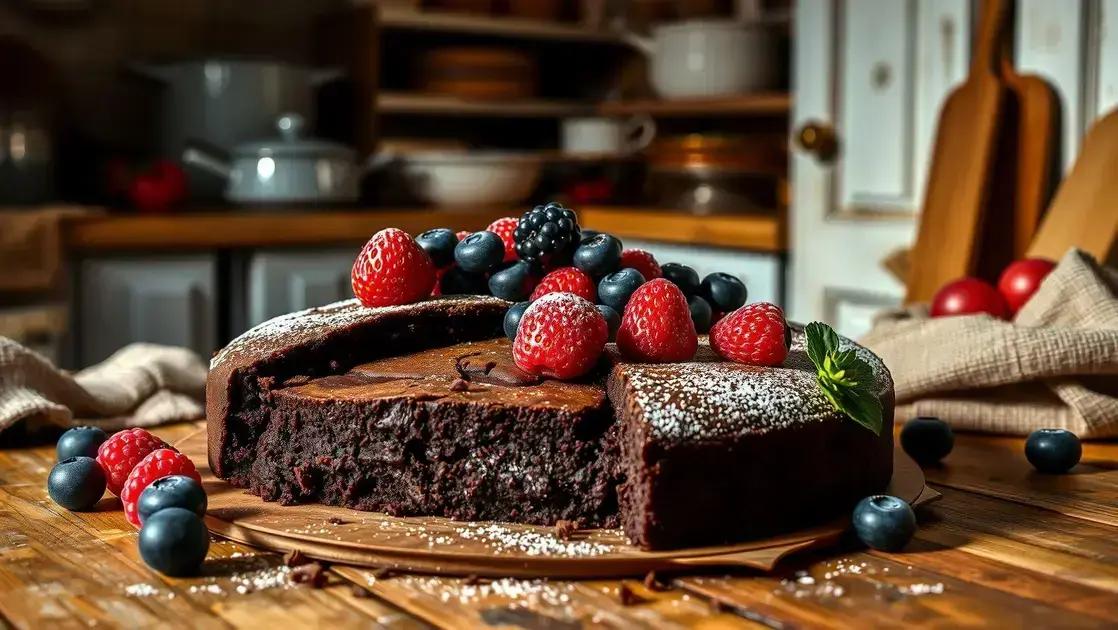 Bolo de brownie sem glúten e sem lactose