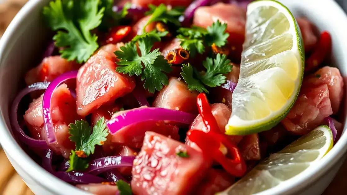 Ceviche de atum ahi