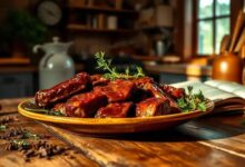 Costelas de carne enlatada