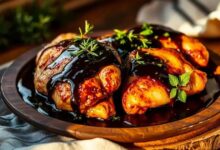 Coxas de frango ao molho balsâmico