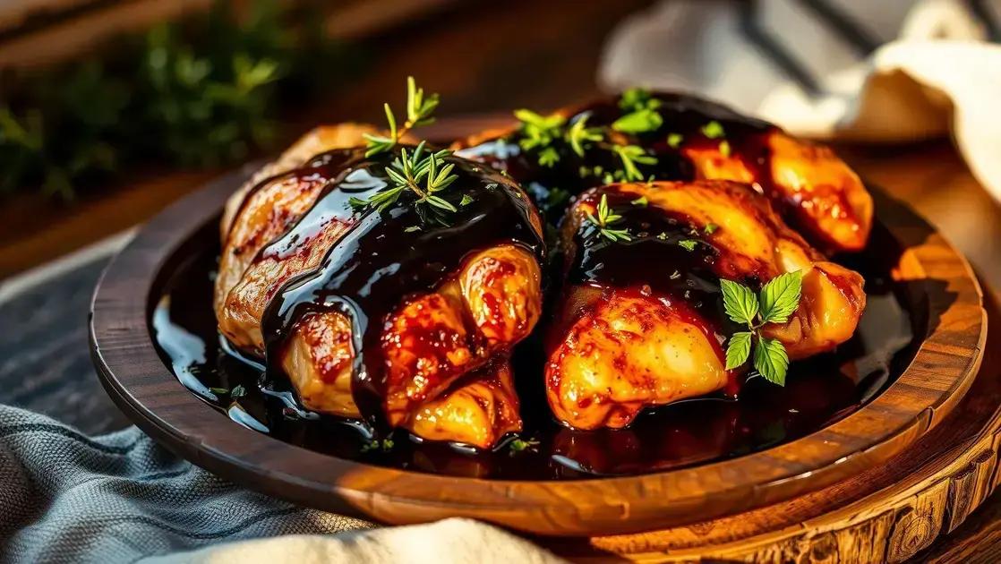 Coxas de frango ao molho balsâmico