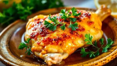 Frango ao limão e alho