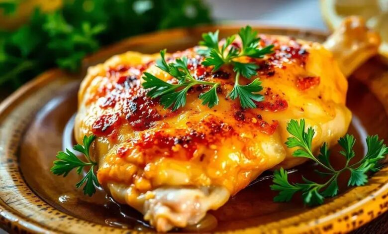 Frango ao limão e alho