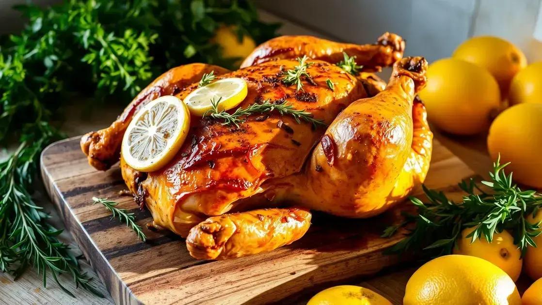 Frango assado com limão