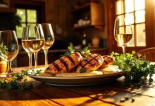 Frango com molho de creme de vinho branco