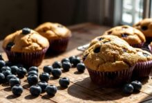 Muffins de mirtilo sem glúten