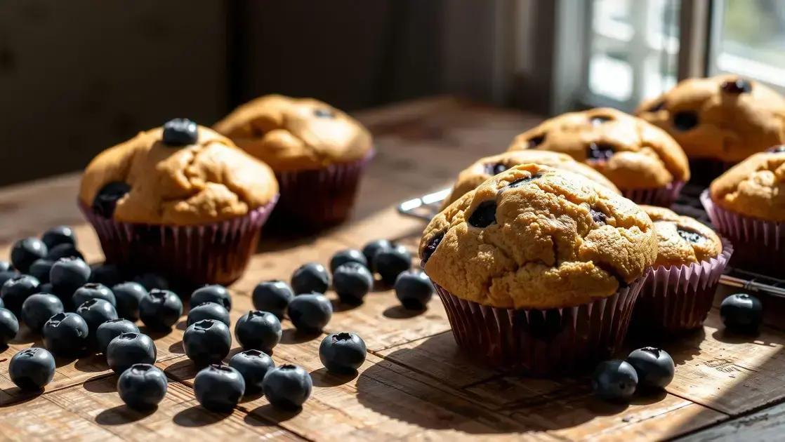 Muffins de mirtilo sem glúten