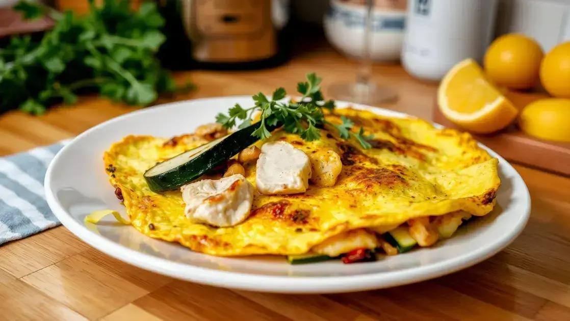 Omelete de frango com abobrinha