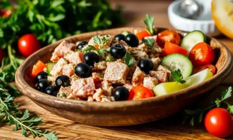 Salada de atum mediterrânea