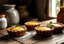 Tortinhas de aveia com creme caseiras