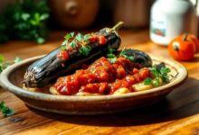 Berinjela com molho de tomate