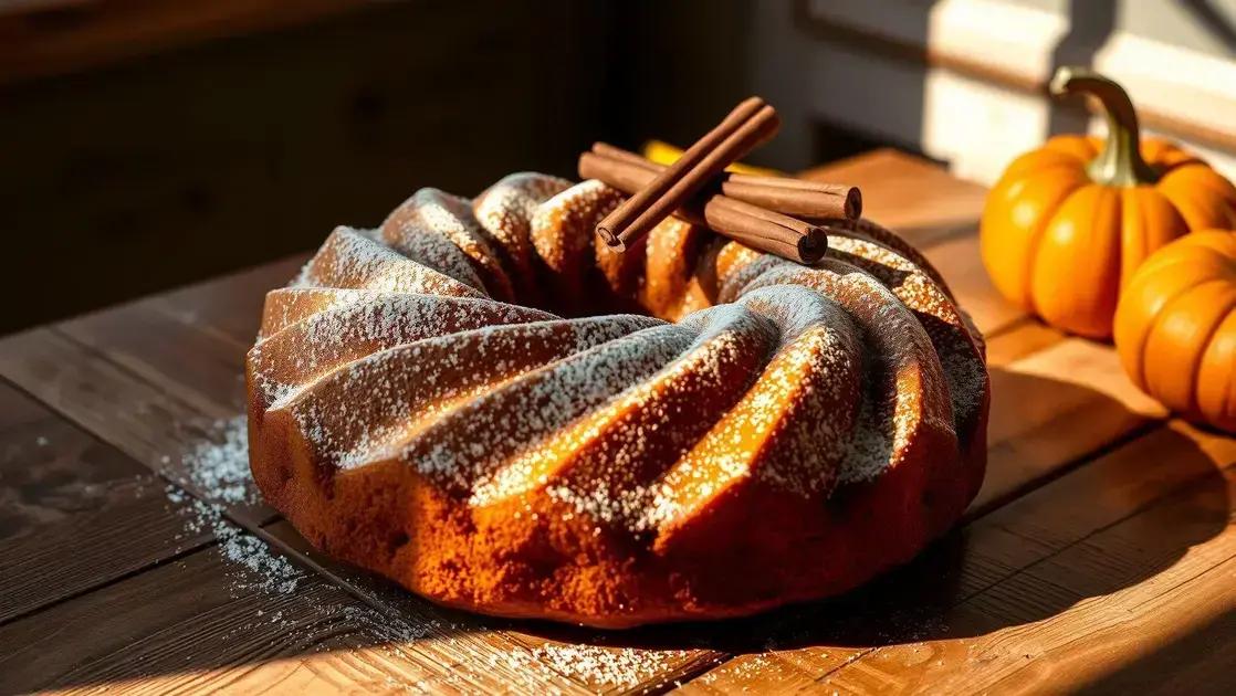 Bolo bundt vegano de abóbora