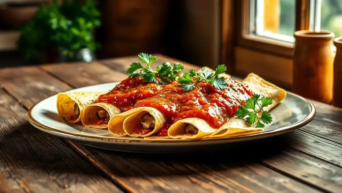 Crepes de cogumelos com molho vegetariano