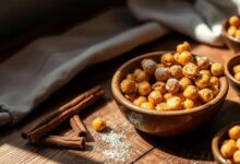 Grão-de-bico torrado com canela e açúcar