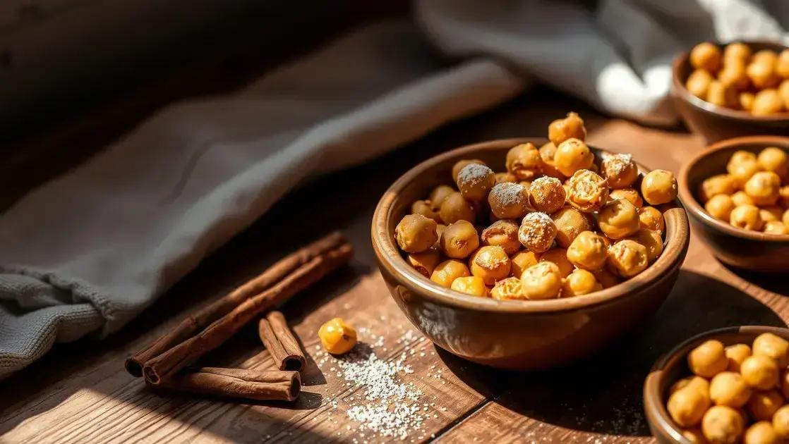 Grão-de-bico torrado com canela e açúcar